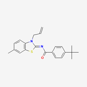molecular formula C22H24N2OS B2856372 (Z)-N-(3-烯丙基-6-甲基苯并[d]噻唑-2(3H)-亚甲基)-4-(叔丁基)苯甲酰胺 CAS No. 865174-54-5
