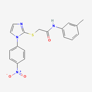 N-(3-methylphenyl)-2-[1-(4-nitrophenyl)imidazol-2-yl]sulfanylacetamide