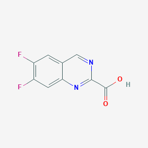 molecular formula C9H4F2N2O2 B2856377 6,7-Difluoroquinazoline-2-carboxylic acid CAS No. 2306264-50-4