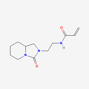 molecular formula C12H19N3O2 B2856387 N-[2-(3-Oxo-1,5,6,7,8,8a-hexahydroimidazo[1,5-a]pyridin-2-yl)ethyl]prop-2-enamide CAS No. 2249499-97-4