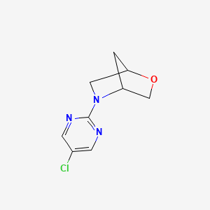 molecular formula C9H10ClN3O B2856394 5-(5-Chloropyrimidin-2-yl)-2-oxa-5-azabicyclo[2.2.1]heptane CAS No. 2034419-23-1