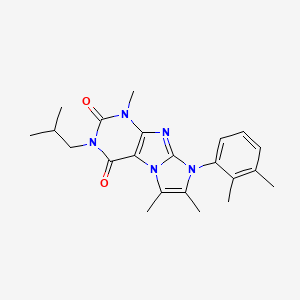 molecular formula C22H27N5O2 B2856402 6-(2,3-Dimethylphenyl)-4,7,8-trimethyl-2-(2-methylpropyl)purino[7,8-a]imidazole-1,3-dione CAS No. 923376-61-8