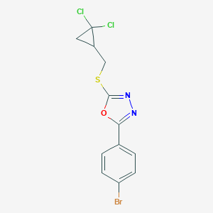 5-(4-Bromophenyl)-1,3,4-oxadiazol-2-yl (2,2-dichlorocyclopropyl)methyl sulfide
