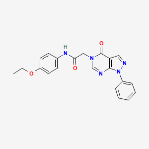 molecular formula C21H19N5O3 B2856425 N-(4-ethoxyphenyl)-2-(4-oxo-1-phenylpyrazolo[3,4-d]pyrimidin-5-yl)acetamide CAS No. 852440-15-4