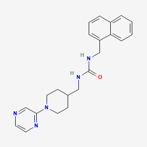 molecular formula C22H25N5O B2856434 1-(Naphthalen-1-ylmethyl)-3-((1-(pyrazin-2-yl)piperidin-4-yl)methyl)urea CAS No. 1396760-68-1