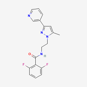 2,6-difluoro-N-(2-(5-methyl-3-(pyridin-3-yl)-1H-pyrazol-1-yl)ethyl)benzamide