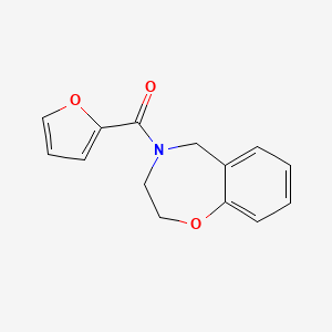 molecular formula C14H13NO3 B2856439 (2,3-dihydrobenzo[f][1,4]oxazepin-4(5H)-yl)(furan-2-yl)methanone CAS No. 1378842-35-3