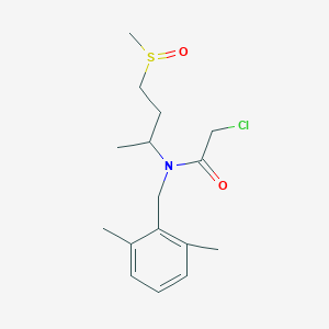 2-Chloro-N-[(2,6-dimethylphenyl)methyl]-N-(4-methylsulfinylbutan-2-yl)acetamide