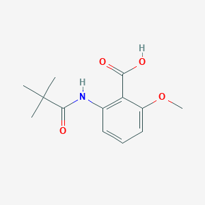 molecular formula C13H17NO4 B2856442 2-Methoxy-6-pivalamidobenzoic acid CAS No. 94596-97-1
