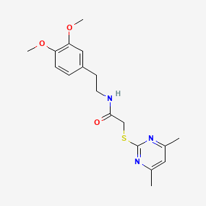 N-[2-(3,4-dimethoxyphenyl)ethyl]-2-(4,6-dimethylpyrimidin-2-yl)sulfanylacetamide