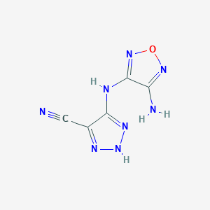5-[(4-amino-1,2,5-oxadiazol-3-yl)amino]-1H-1,2,3-triazole-4-carbonitrile