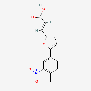 molecular formula C14H11NO5 B2856460 (2E)-3-[5-(4-methyl-3-nitrophenyl)furan-2-yl]prop-2-enoic acid CAS No. 843621-97-6