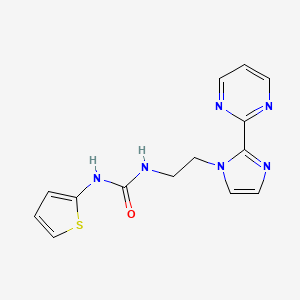 1-(2-(2-(pyrimidin-2-yl)-1H-imidazol-1-yl)ethyl)-3-(thiophen-2-yl)urea