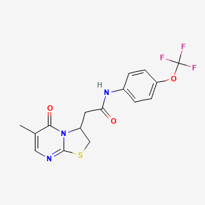 2-(6-methyl-5-oxo-3,5-dihydro-2H-thiazolo[3,2-a]pyrimidin-3-yl)-N-(4-(trifluoromethoxy)phenyl)acetamide