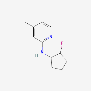 molecular formula C11H15FN2 B2856492 N-(2-氟环戊基)-4-甲基吡啶-2-胺 CAS No. 2198592-52-6