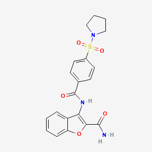 3-(4-(Pyrrolidin-1-ylsulfonyl)benzamido)benzofuran-2-carboxamide