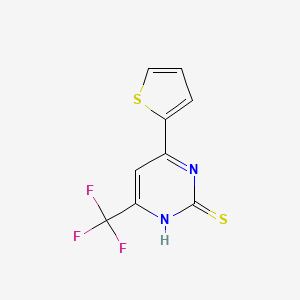 molecular formula C9H5F3N2S2 B2856497 4-(2-Thienyl)-6-(trifluoromethyl)pyrimidine-2-thiol CAS No. 398996-45-7