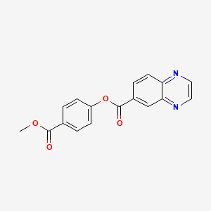 molecular formula C17H12N2O4 B2856519 4-(Methoxycarbonyl)phenyl quinoxaline-6-carboxylate CAS No. 881437-59-8