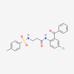 N-(2-benzoyl-4-chlorophenyl)-3-[(4-methylphenyl)sulfonylamino]propanamide