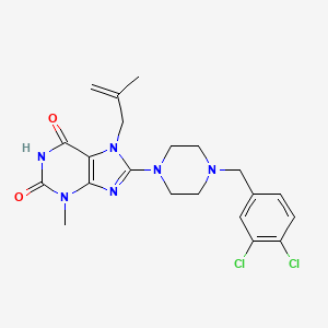 8-(4-(3,4-dichlorobenzyl)piperazin-1-yl)-3-methyl-7-(2-methylallyl)-1H-purine-2,6(3H,7H)-dione