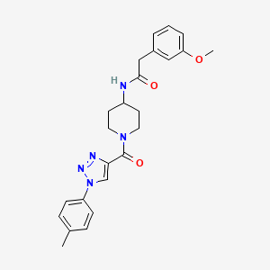 2-(3-methoxyphenyl)-N-(1-(1-(p-tolyl)-1H-1,2,3-triazole-4-carbonyl)piperidin-4-yl)acetamide