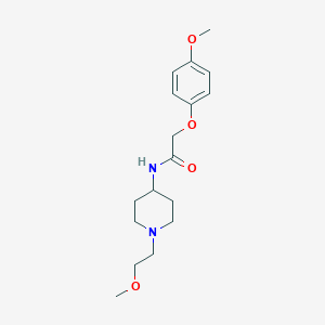 molecular formula C17H26N2O4 B2856537 N-(1-(2-methoxyethyl)piperidin-4-yl)-2-(4-methoxyphenoxy)acetamide CAS No. 1421460-11-8