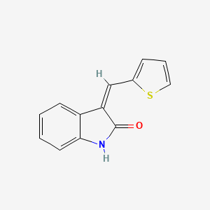 molecular formula C13H9NOS B2856542 (3Z)-3-(thiophen-2-ylmethylidene)-1H-indol-2-one CAS No. 62540-08-3; 853356-19-1