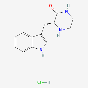 (3R)-3-(1H-Indol-3-ylmethyl)piperazin-2-one;hydrochloride