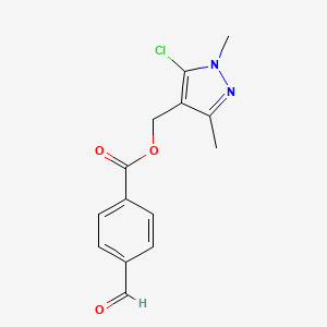 (5-Chloro-1,3-dimethylpyrazol-4-yl)methyl 4-formylbenzoate