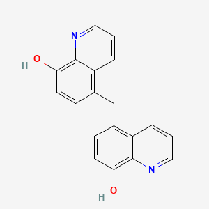 molecular formula C19H14N2O2 B2856545 5-[(8-Hydroxyquinolin-5-yl)methyl]quinolin-8-ol CAS No. 2536-71-2