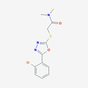 molecular formula C12H12BrN3O2S B285655 2-{[5-(2-bromophenyl)-1,3,4-oxadiazol-2-yl]sulfanyl}-N,N-dimethylacetamide 