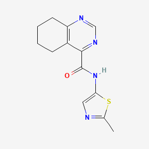 molecular formula C13H14N4OS B2856559 N-(2-Methyl-1,3-thiazol-5-yl)-5,6,7,8-tetrahydroquinazoline-4-carboxamide CAS No. 2415472-02-3
