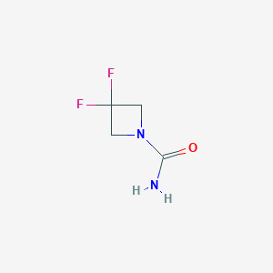 molecular formula C4H6F2N2O B2856567 3,3-Difluoroazetidine-1-carboxamide CAS No. 2411249-74-4