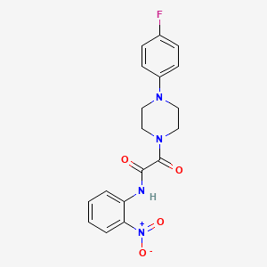 molecular formula C18H17FN4O4 B2856570 2-[4-(4-fluorophenyl)piperazin-1-yl]-N-(2-nitrophenyl)-2-oxoacetamide CAS No. 899978-54-2