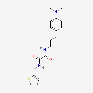 molecular formula C18H23N3O2S B2856575 N1-(3-(4-(dimethylamino)phenyl)propyl)-N2-(thiophen-2-ylmethyl)oxalamide CAS No. 954042-18-3