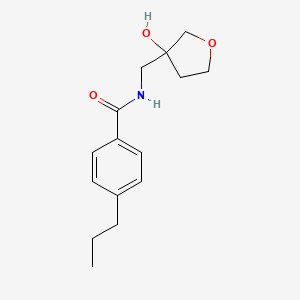 molecular formula C15H21NO3 B2856579 N-((3-hydroxytetrahydrofuran-3-yl)methyl)-4-propylbenzamide CAS No. 2034419-11-7
