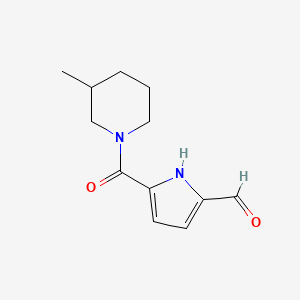 molecular formula C12H16N2O2 B2856580 5-(3-Methylpiperidine-1-carbonyl)-1H-pyrrole-2-carbaldehyde CAS No. 1384576-09-3