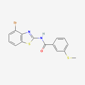 molecular formula C15H11BrN2OS2 B2856582 N-(4-bromobenzo[d]thiazol-2-yl)-3-(methylthio)benzamide CAS No. 896346-75-1