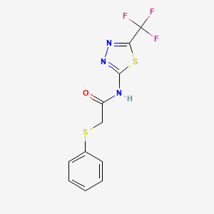 2-(Phenylsulfanyl)-N-[5-(trifluoromethyl)-1,3,4-thiadiazol-2-yl]acetamide