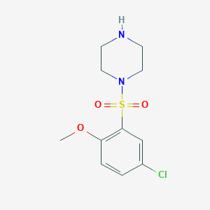 molecular formula C11H15ClN2O3S B2856587 1-(5-Chloro-2-methoxy-benzenesulfonyl)-piperazine CAS No. 97630-43-8