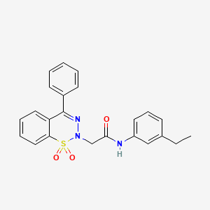 2-(1,1-dioxido-4-phenyl-2H-1,2,3-benzothiadiazin-2-yl)-N-(3-ethylphenyl)acetamide