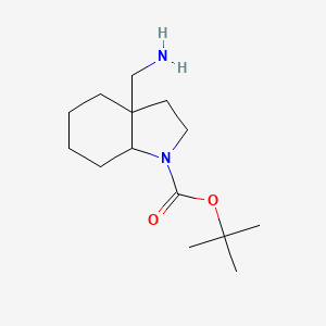 molecular formula C14H26N2O2 B2856596 tert-butyl 3a-(aminomethyl)-octahydro-1H-indole-1-carboxylate CAS No. 2138231-04-4