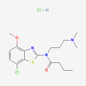 N-(7-chloro-4-methoxybenzo[d]thiazol-2-yl)-N-(3-(dimethylamino)propyl)butyramide hydrochloride