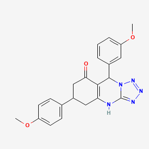 9-(3-methoxyphenyl)-6-(4-methoxyphenyl)-5,6,7,9-tetrahydrotetrazolo[5,1-b]quinazolin-8(4H)-one