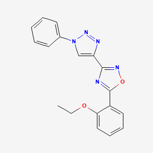5-(2-ethoxyphenyl)-3-(1-phenyl-1H-1,2,3-triazol-4-yl)-1,2,4-oxadiazole