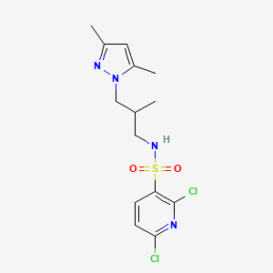 2,6-dichloro-N-[3-(3,5-dimethyl-1H-pyrazol-1-yl)-2-methylpropyl]pyridine-3-sulfonamide