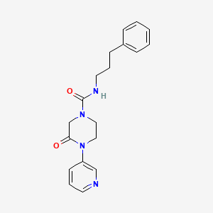 3-Oxo-N-(3-phenylpropyl)-4-pyridin-3-ylpiperazine-1-carboxamide