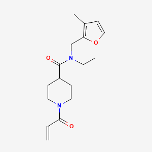 molecular formula C17H24N2O3 B2856619 N-Ethyl-N-[(3-methylfuran-2-yl)methyl]-1-prop-2-enoylpiperidine-4-carboxamide CAS No. 2361689-19-0