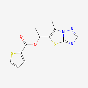 1-(6-Methyl[1,3]thiazolo[3,2-b][1,2,4]triazol-5-yl)ethyl 2-thiophenecarboxylate