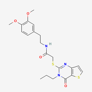 N-[2-(3,4-dimethoxyphenyl)ethyl]-2-({4-oxo-3-propyl-3H,4H-thieno[3,2-d]pyrimidin-2-yl}sulfanyl)acetamide